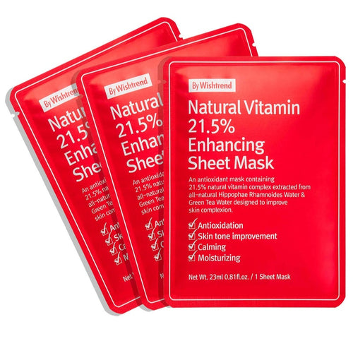 By Wishtrend Natural Vitamin 21.5% Enhancing Sheet Mask 
