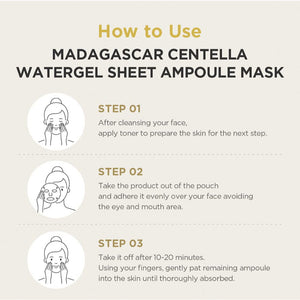 Skin1004 Madagascar Centella Watergel Sheet Ampoule Mask Set of 5