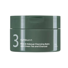 Load image into Gallery viewer, Numbuzin No.3 Pore &amp; Makeup Cleansing Balm with Green Tea and Charcoal